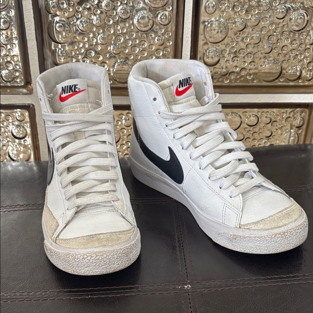 Nike White and Black High-Tops - Picture 3 of 8